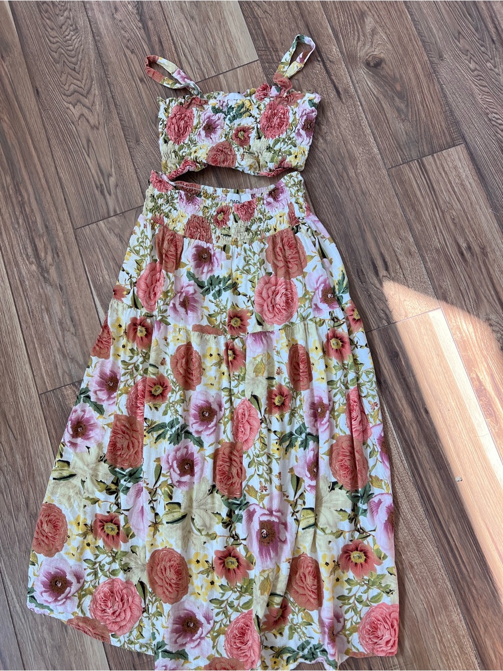 Anthropologie Floral Two-Piece Maxi Set by Paper Heart - Picture 1 of 6